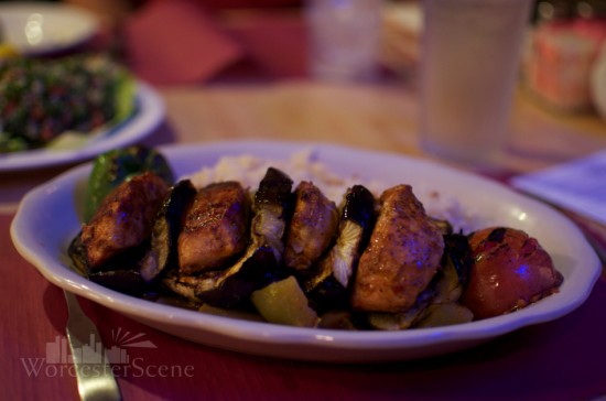 Eggplant Kebob with Chicken