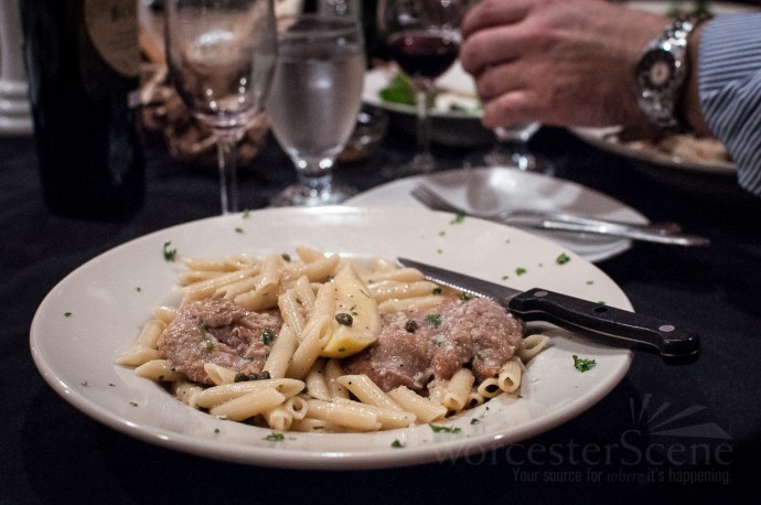 Veal Piccata from Le Mirage on June Street in Worcester
