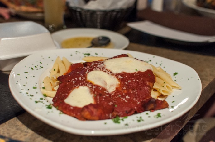 Veal Parmigiana from La Scala on Shrewsbury Street in Worcester, MA