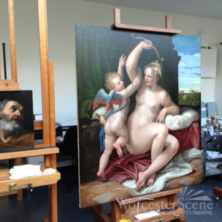 Paolo Veronese’s Venus Disarming Cupid is moving from conservation to the gallery today for the opening of Worcester Art Museum's upcoming exhibition [remastered]