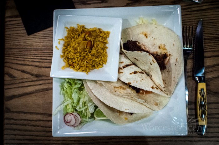 BBQ Duck Tacos from Mezcal Tequila Cantina on Major Taylor Boulevard in Worcester, MA