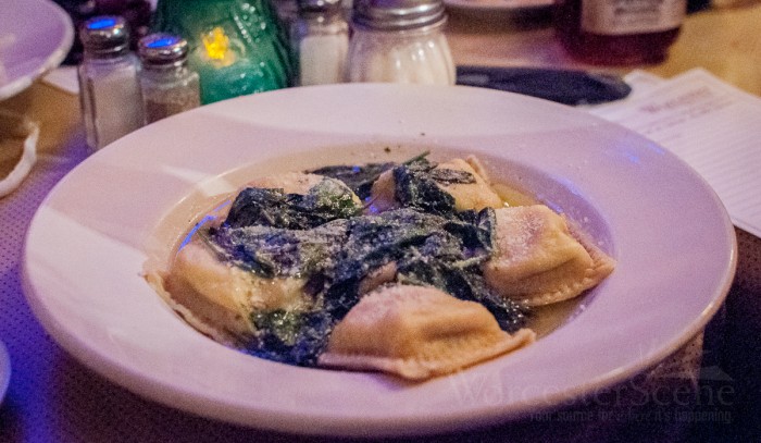 Lamb and Grape Leaves Stuffed Ravioli from Rosalina's Kitchen on Hamilton Street in Worcester, MA