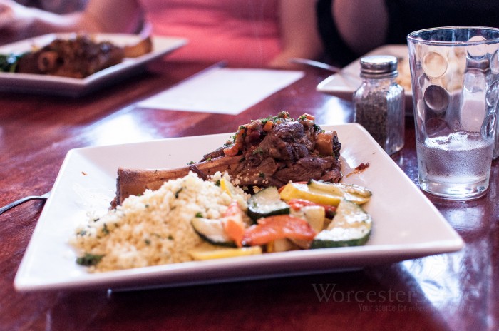Fall-off-the-bone Lamb Shank from Livia’s Dish on Main Street in Worcester, MA