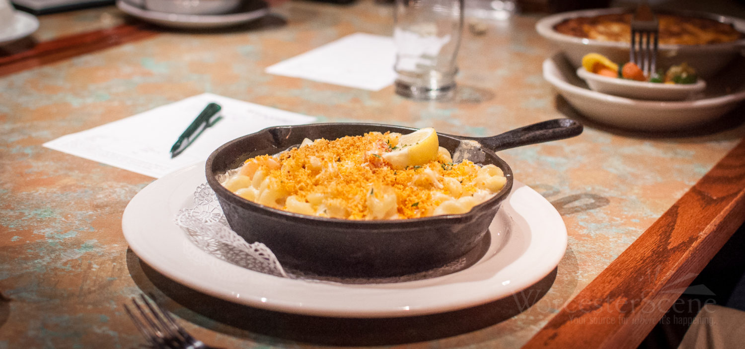 Seafood Mac and Cheese from O'Connor's on West Boylston Street in Worcester, MA
