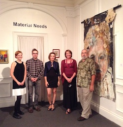 The winners of the 2012 Material Needs Grants, at the opening of their exhibition last fall: Emily Sandagata, Matt Abelson, Irina Parfenova, Rose LeBeau, and John LaPrade.
