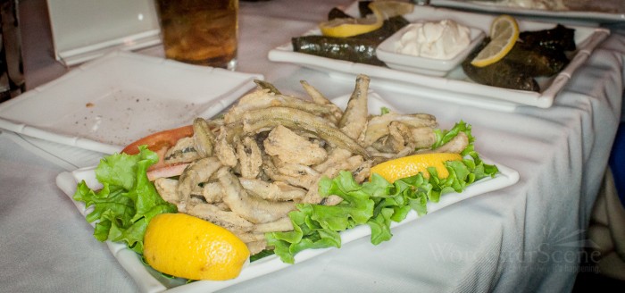 Fresh smelts dipped in homemade batter and golden fried from Meze on Shrewsbury Street in Worcester, MA