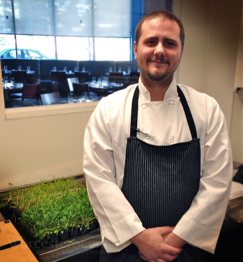 Chef Jacob Bowser from The Urban Kitchen on Shrewsbury Street in Worcester