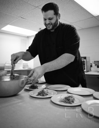 Chef Al Maykel from EVO on Chandler Street in Worcester, MA preparing his meal at Worcester's Best Chef