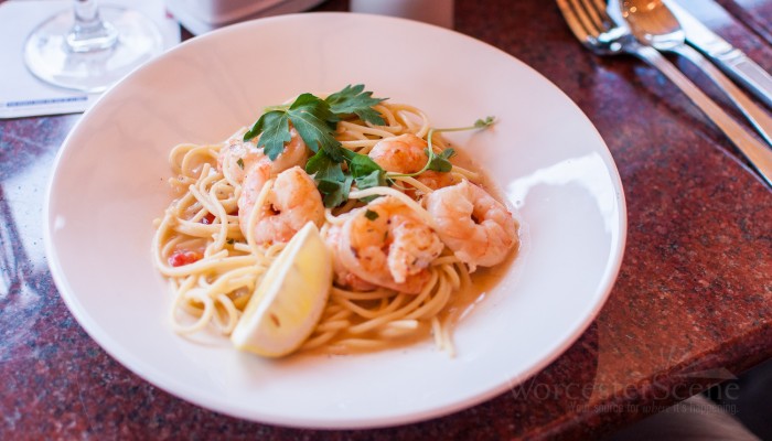 Shrimp Scampi from Via on Shrewsbury Street in Worcester, MA