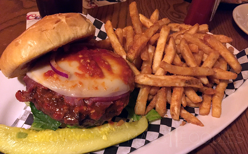 The spicy XXR Burger from Park Grill & Spirits