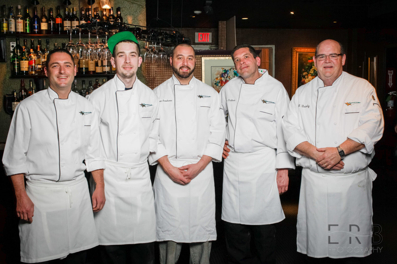 Chef Brady (far right) along with his culinary team at Sonoma (Taken by Erb Photography for Mass Foodies).