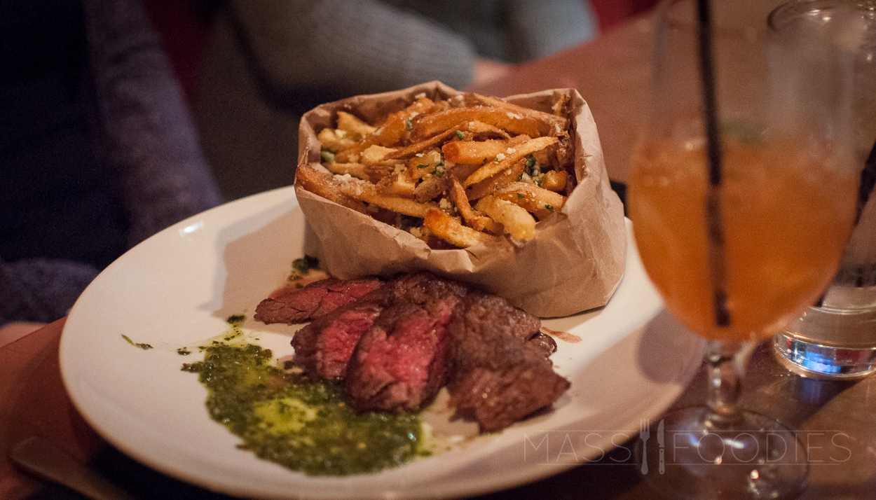 Steak Frites at New England's first Bacon Gastro Pub, The Hangover Pub.