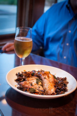 Roasted 1/2 Chicken with Mushrooms and Marsala Syrup from Lock 50 on Water Street in Worcester, MA