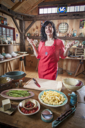 Founder and chef Elaine Pusateri Cowan in the UXLocale kitchen