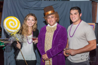 Guests mingle with Willy Wonka.
