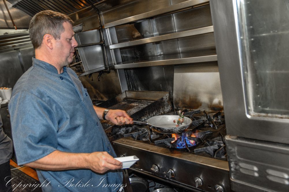 Chef Steve Champagne in the Bocado kitchen (Photo by Alex Belisle for Mass Foodies)