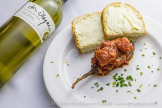 Imam Bajalldi – Stuffed eggplant with caramelized onions, garlic, fresh parsley and fresh tomatoes from Nuovo Restaurant during Chef's Best (Photo By Erb Photography)