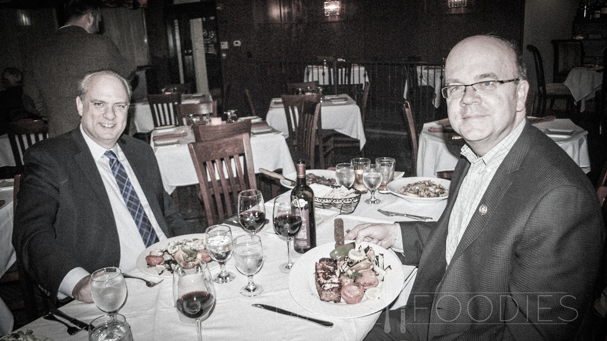 Congressman Jim McGovern and Worcester Mayor Joseph Petty dining at El Basha in Worcester, MA.