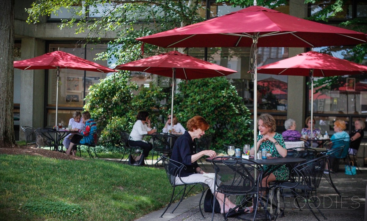 Al Fresco dining in the Courtyard of the Worcester Art Museum's Cafe in Worcester, MA