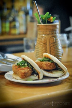 deadhorse hills’s Asian inspired dishes, pork steamed buns, pair well with their Mai Tai