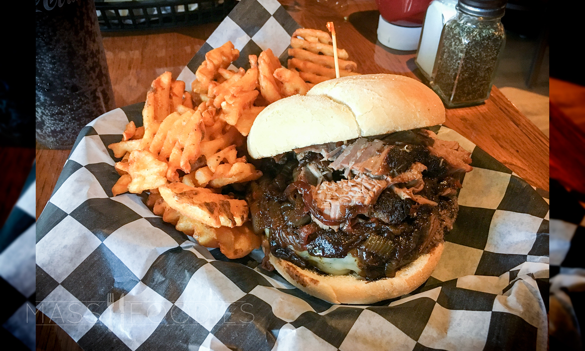 The Chameleon's Rub and Pull BBQ Burger.