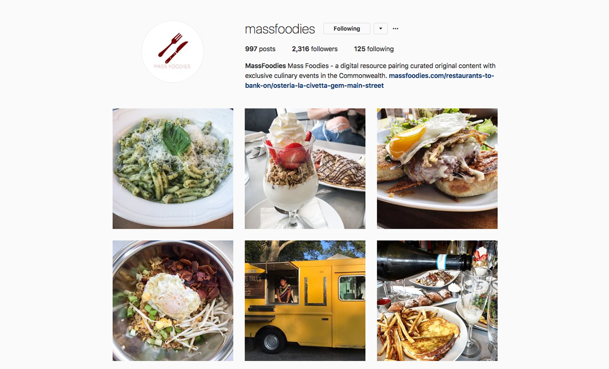 Mass Foodies on Instagram