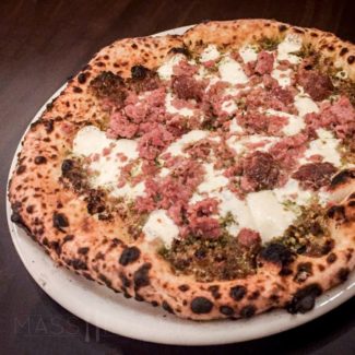 Pistachio pizza from Volturno in Framingham, MA