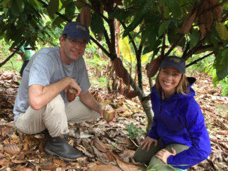 Tom and Monica Rogan sourcing beans for Goodnow Farms chocolate in Peru for their Ucayali bar