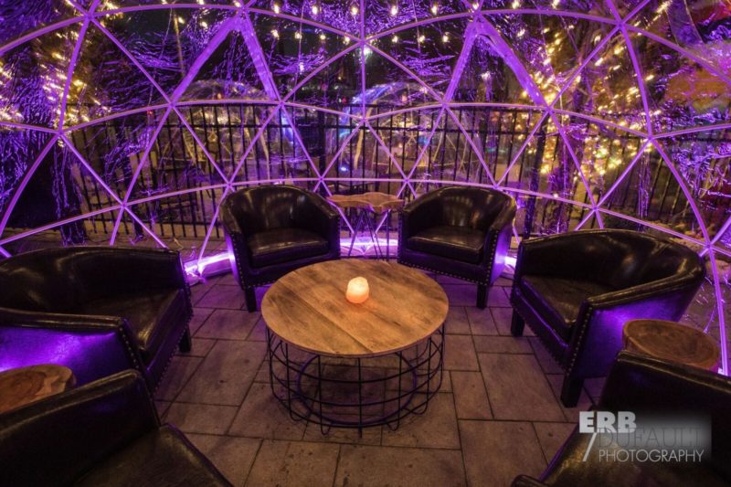 Lock 50, in Worcester, offer igloos to extend patio dining throughout winter.